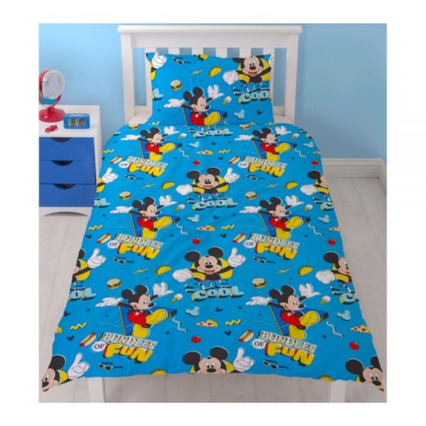 Disney Mickey Mouse Reversible Single Duvet Cover Bedding Set