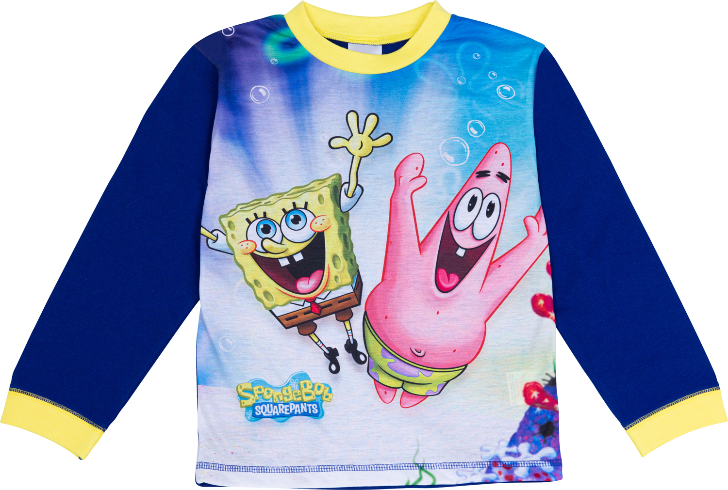 Pyjama Enfant SpongeBob SquarePants - T-shirt + Pantalon - Taille 3-4 Ans à 11-12 Ans - 100% Polyester Doux