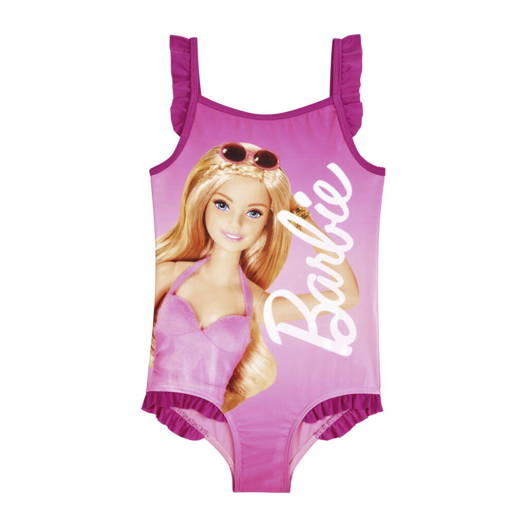 Girls Barbie Swimming Costume One piece Swimsuit Characterville